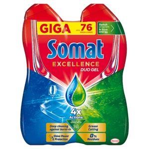 Somat Excellence Duo gel do myčky na mytí nádobí 2 x 684ml