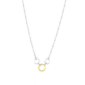 PRAQIA Stříbrný náhrdelník Shining rings (Ag 925/1000, 1,58 g)