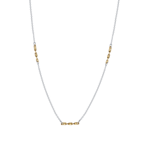 PRAQIA Stříbrný náhrdelník Gold wave (Ag 925/1000, 1,77 g)