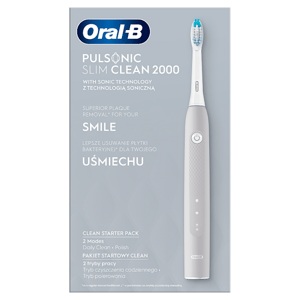 Oral-B Pulsonic Slim Clean 2000 Elektrický Sonický Zubní Kartáček Šedý