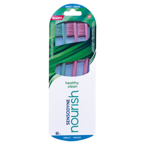 Sensodyne Nourish Healthy Clean Soft zubní kartáček pro jemné čištění citlivých zubů, triopack