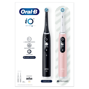 Oral-B iO Series 6 Duo Black - Pink Sand Elektrické Zubní Kartáčky S Magnetickou Technologií iO