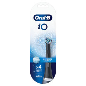 Oral-B iO Ultimate Clean Černé Kartáčkové Hlavy, Balení 4 ks