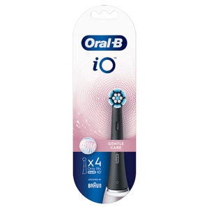 Oral-B iO Gentle Care Černé Kartáčkové Hlavy, Balení 4 ks