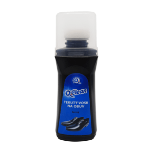 Q-Clean Tekutý vosk na obuv černý 75ml