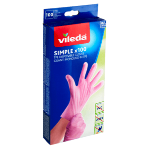 Vileda Simple jednorázové rukavice M-L 100 ks