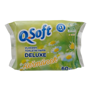Q-Soft Vlhčený toaletní papír Deluxe s vůní heřmánku 60 ks