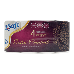 Q-Soft Toaletní papír Extra comfort 4 vrstvý 8 ks
