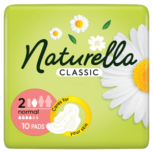 Naturella Classic Normal Hygienické Vložky S Vůní Heřmánku s křidélky 10ks