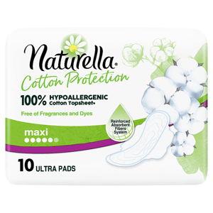 Naturella Cotton Protection Ultra Maxi Hygienické Vložky S Křidélky 10ks