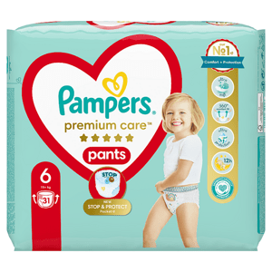 Plenkové Kalhotky Pampers Premium Care Velikost 6,  Kusů, 15kg+