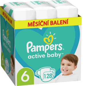 Pampers Active Baby Plenky Velikost 6 X128, 13kg-18kg