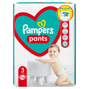 Pampers Pants Plenkové Kalhotky Velikost 3, 76 Plenek, 6kg-11kg