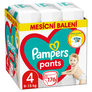 Pampers Pants Plenkové Kalhotky Velikost 4, 176 Plenek, 9kg-15kg