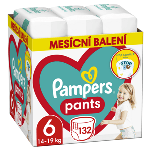 Pampers Pants Plenkové Kalhotky Velikost 6, 132 Plenek, 14kg-19kg