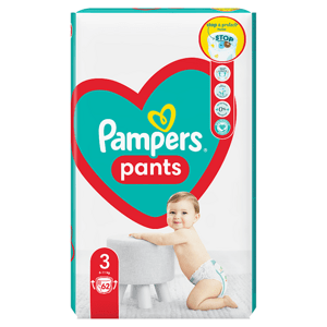 Pampers  Plenkové Kalhotky Velikost 3, 62 dětské plenky, 6kg-11kg