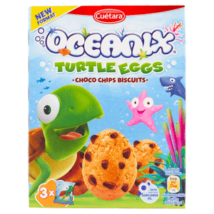 Cuétara Oceanix Turtle Eggs cereální sušenky s čokoládou 105g