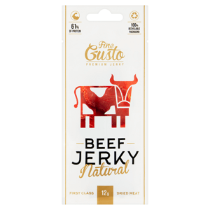 Fine Gusto Beef Jerky Natural 12g