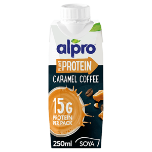 Alpro High Protein sójový nápoj s příchutí karamelu a kávy 250ml