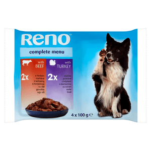 Reno Kompletní krmivo pro dospělé psy 4 x 100g