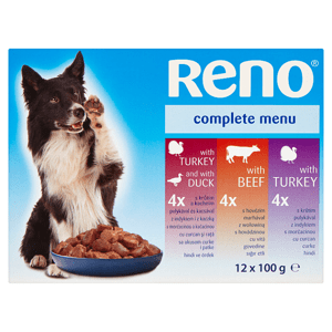Reno Kompletní krmivo pro dospělé psy 12 x 100g