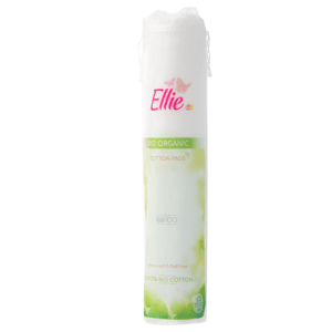 Ellie Kosmetické vatové polštářky ze 100% organické bio bavlny 100ks