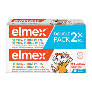 elmex® Kids dětská zubní pasta pro děti od prvního zoubku do 6ti let duopack 2x 50ml