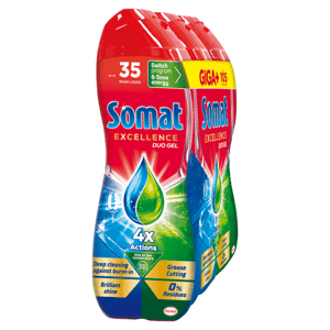 Somat Excellence Duo gel do myčky proti mastnotě 105 dávek, 1890ml