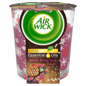 Air Wick Essential Oils Svíčka vůně zimního ovoce 105g