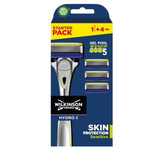 Wilkinson Sword Hydro 5 holicí strojek Skin Protection Sensitive + 4 náhradní hlavice