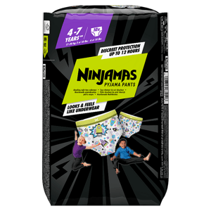 Ninjamas Pyjama Pants Kosmické lodě, 10 Plenkové Kalhotky, 7 Let, 17kg-30kg