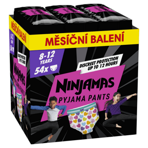 Pampers Ninjamas pyjama pants 8-12let, srdce 54ks