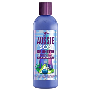 Aussie SOS Hydratační Veganský Modrý Šampon Pro Tmavé Vlasy, 290 ml