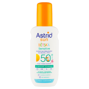 Astrid Sun Sensitive dětské mléko na opalování ve spreji SPF 50+ 150ml