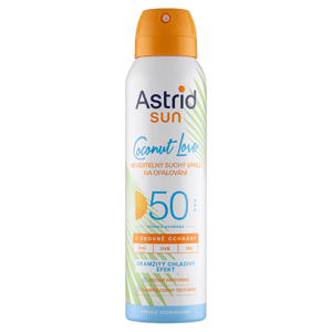Astrid Sun Coconut Love neviditelný suchý sprej na opalování SPF 50 150ml