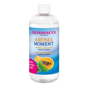 Dermacol Aroma Moment náhradní náplň tekuté mýdlo Papája a máta 500ml