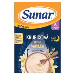 Sunar Mléčná kaše na dobrou noc krupicová příchuť vanilka 210g