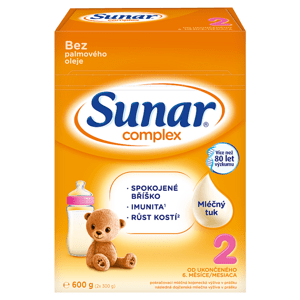 Sunar Complex 2, pokračovací kojenecké mléko 2 x 300g (600g)