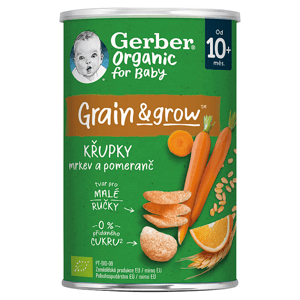 GERBER Organic křupky s mrkví a pomerančem 35g