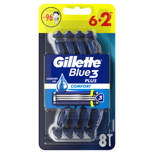 Gillette Blue3 Plus Comfort, Jednorázové Holící Strojky Pro Muže, Balení Holících Strojků
