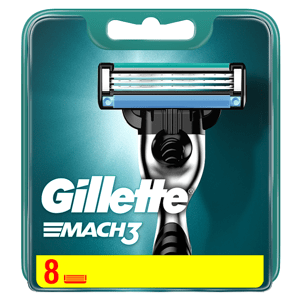 Gillette Mach3 Pánské Náhradní Holicí Hlavice 8 ks