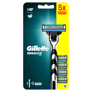 Gillette Mach3 Pánský Holicí Strojek – 5 Holicích Hlavic