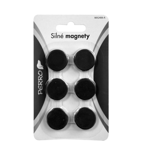 Magnety prů.2 cm černé (6ks-bli)