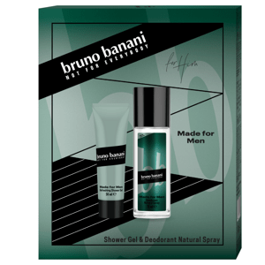 Bruno Banani kosmetická kazeta Made for Man - pánský deo natural sprej 75m + sprchový gel 50ml