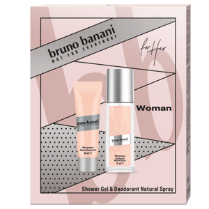 Bruno Banani kosmetická kazeta Woman - dámský deo natural sprej 75m + sprchový gel 50ml