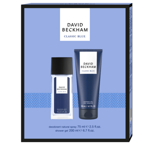 David beckham kosmetická kazeta Classic Blue - pánský deo natural sprej 75m + deosprej 150ml