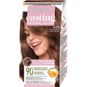 L'Oréal Paris Casting Natural Gloss semipermanentní barva, 623 Tmavý nugát, 48+72+60ml