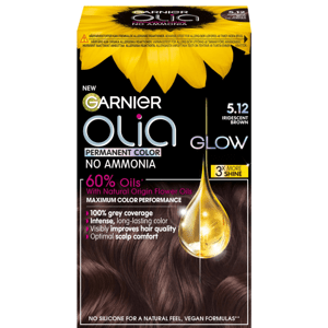Garnier Olia Glow permanentní barva na vlasy 5.12 duhová hnědá