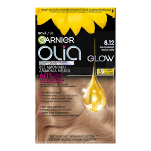 Garnier Olia Glow permanentní barva na vlasy 8.12 Duhová blond, 60g+60g+54ml