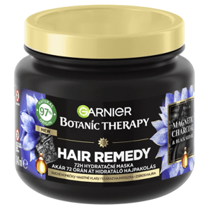 Garnier Botanic Therapy Hair Remedy Magnetic Charcoal Hydratační maska pro mastné vlasy a suché konečky vlasů, 340ml